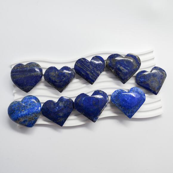 Lapis Lazuli Heart Crystal Carving - Picture 5 of 9